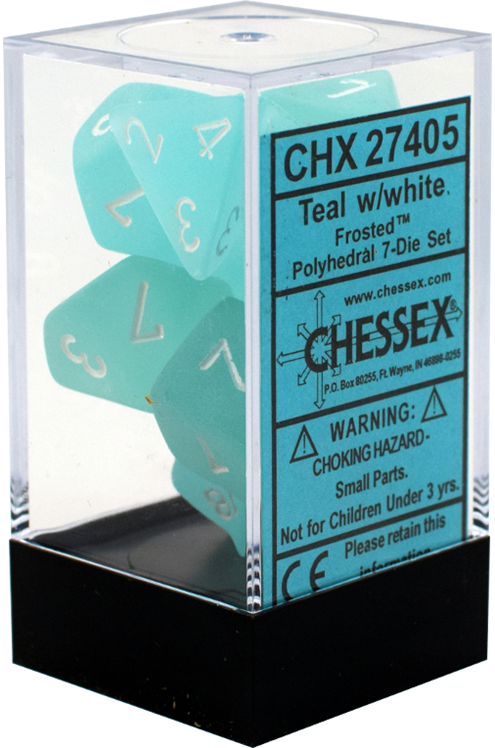 DICE 7-set: CHX27405 Frosted Teal White (7)