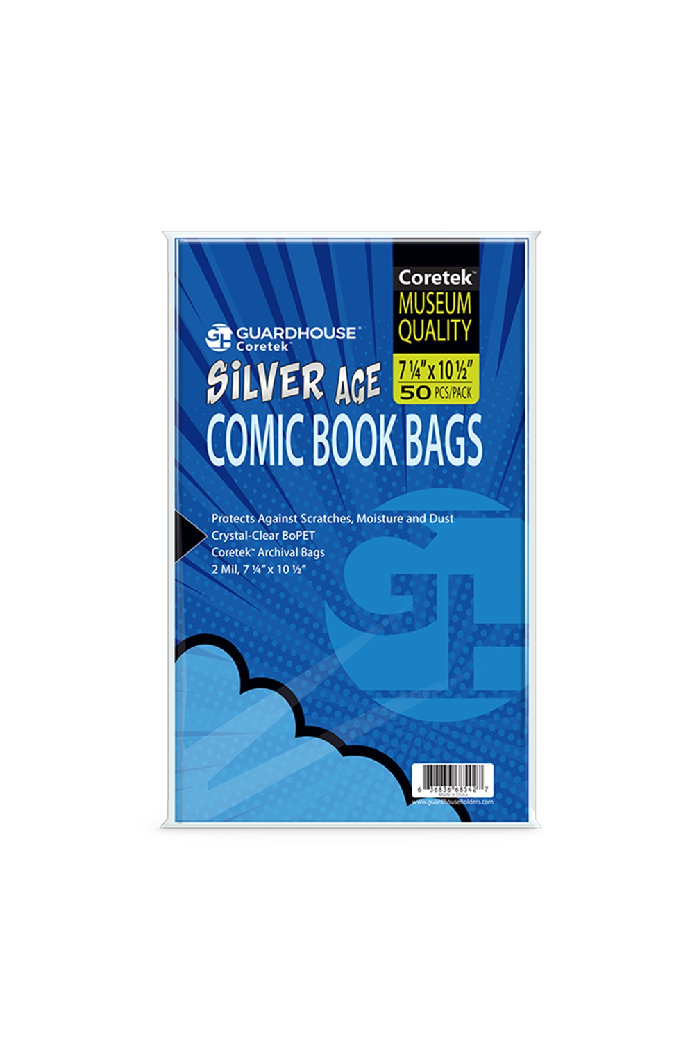 Coretek Comic Book Bag (2Mil Bopet) - Silver 50Ct