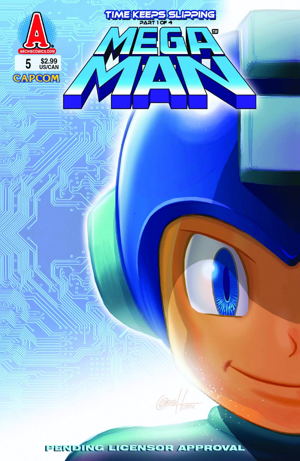 Mega Man #5 Horn Cover