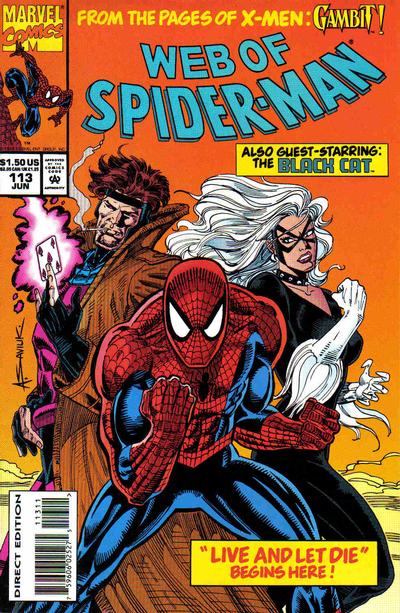 Web of Spider-Man #113 [Direct Edition - Standard]-Very Fine (7.5 – 9) Gambit Guest Stars