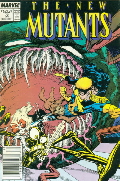 The New Mutants #70 [Newsstand]-Fine