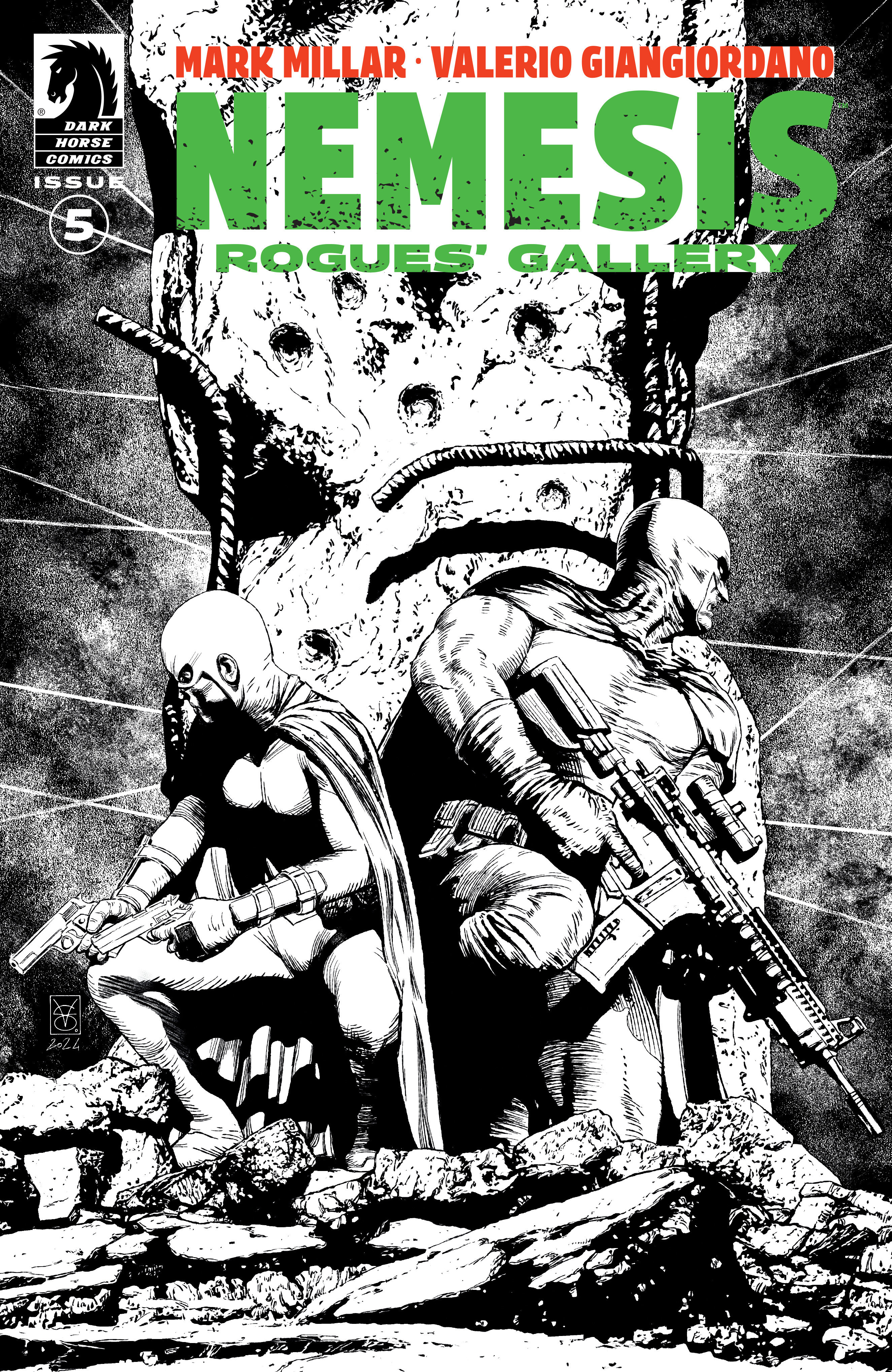 Nemesis Rogues' Gallery #5 Cover B (B&W) (Valerio Giangiordano)