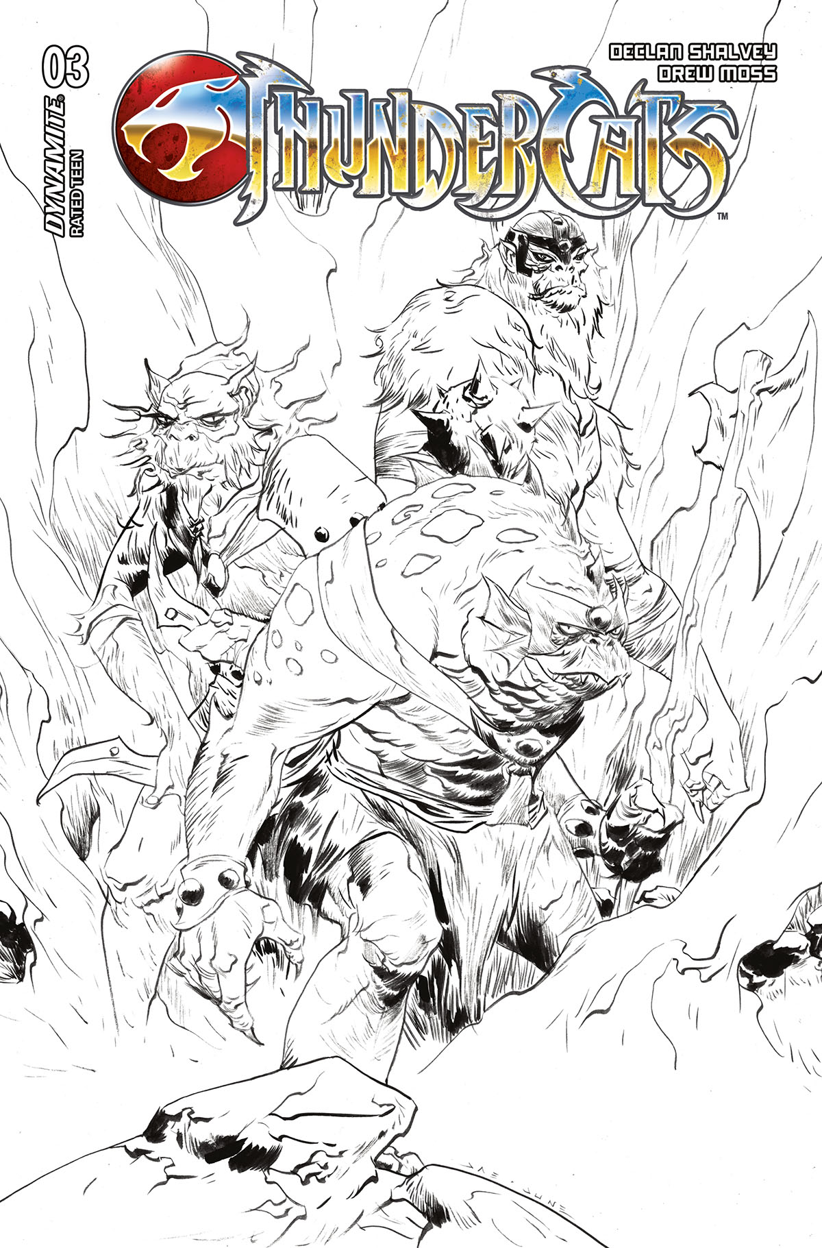 Thundercats #3 Cover P 1 for 20 Incentive Lee Line Art