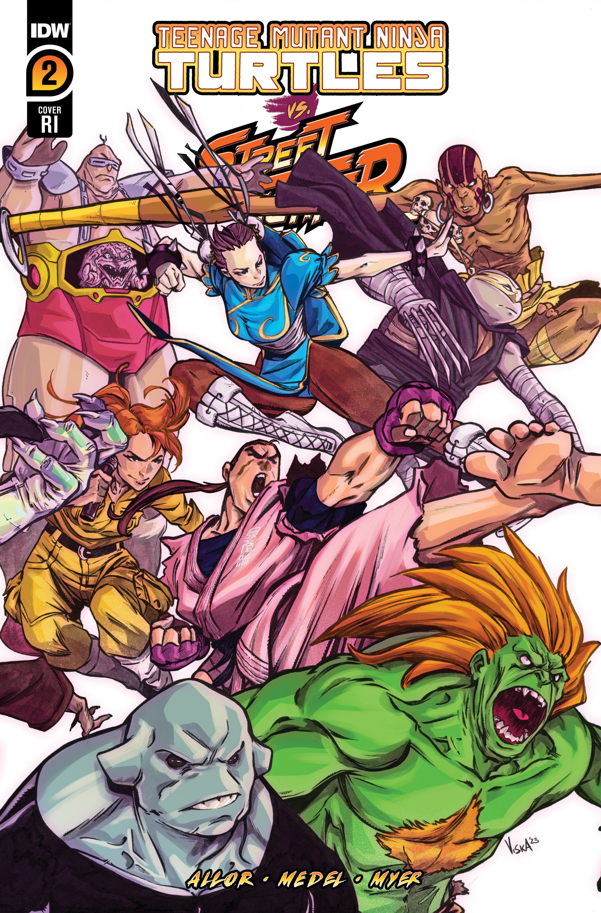 Teenage Mutant Ninja Turtles Vs. Street Fighter #2 Cover D 1 for 25 Incentive Federici