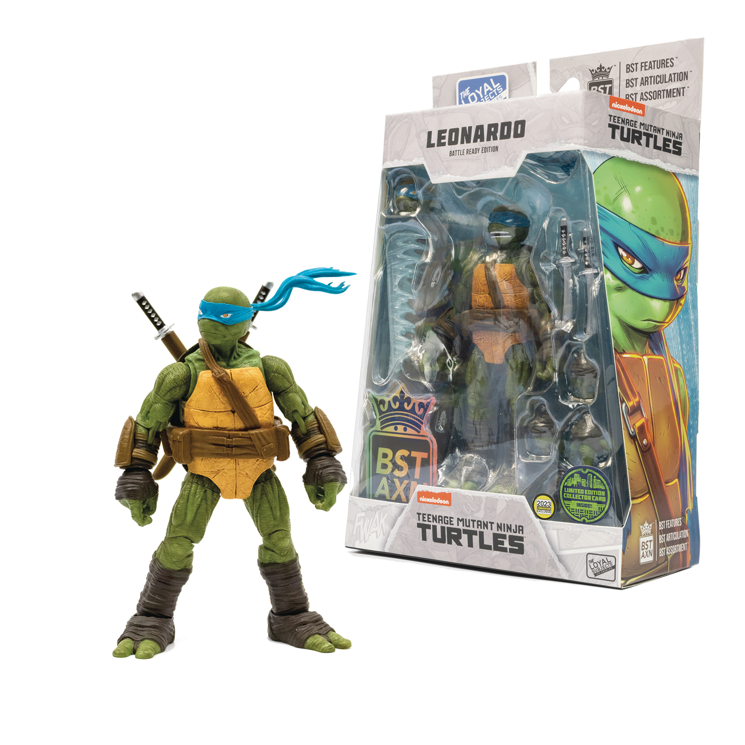 San Diego ComicCon 2023 Teenage Mutant Ninja Turtles Bst Axn Leonardo Comic 5-Inch Action Figure