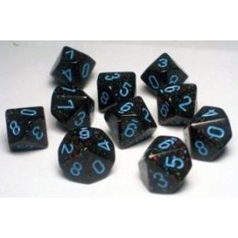 Dice 7-Set: Chx25338 Speckled Blue Stars