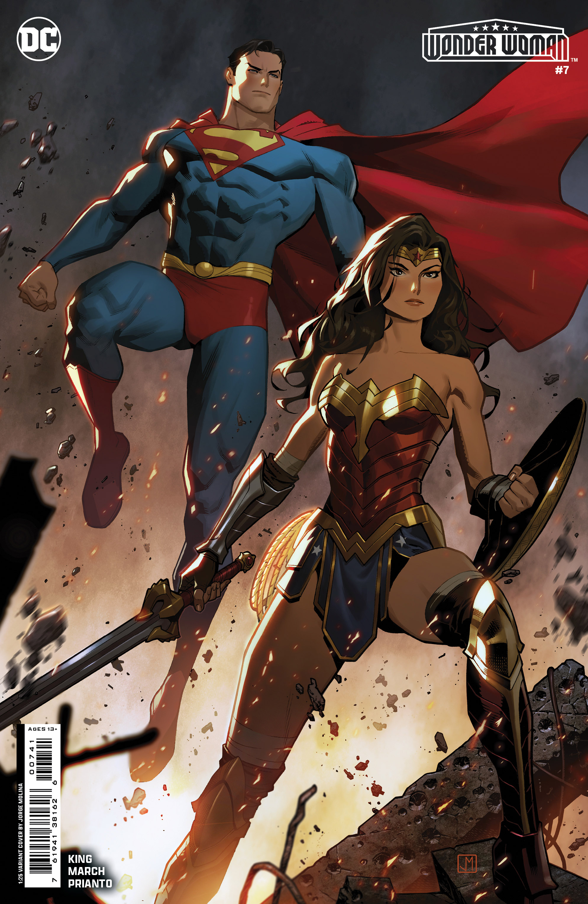 Wonder Woman #7 Cover E 1 for 25 Incentive Jorge Molina Card Stock Variant