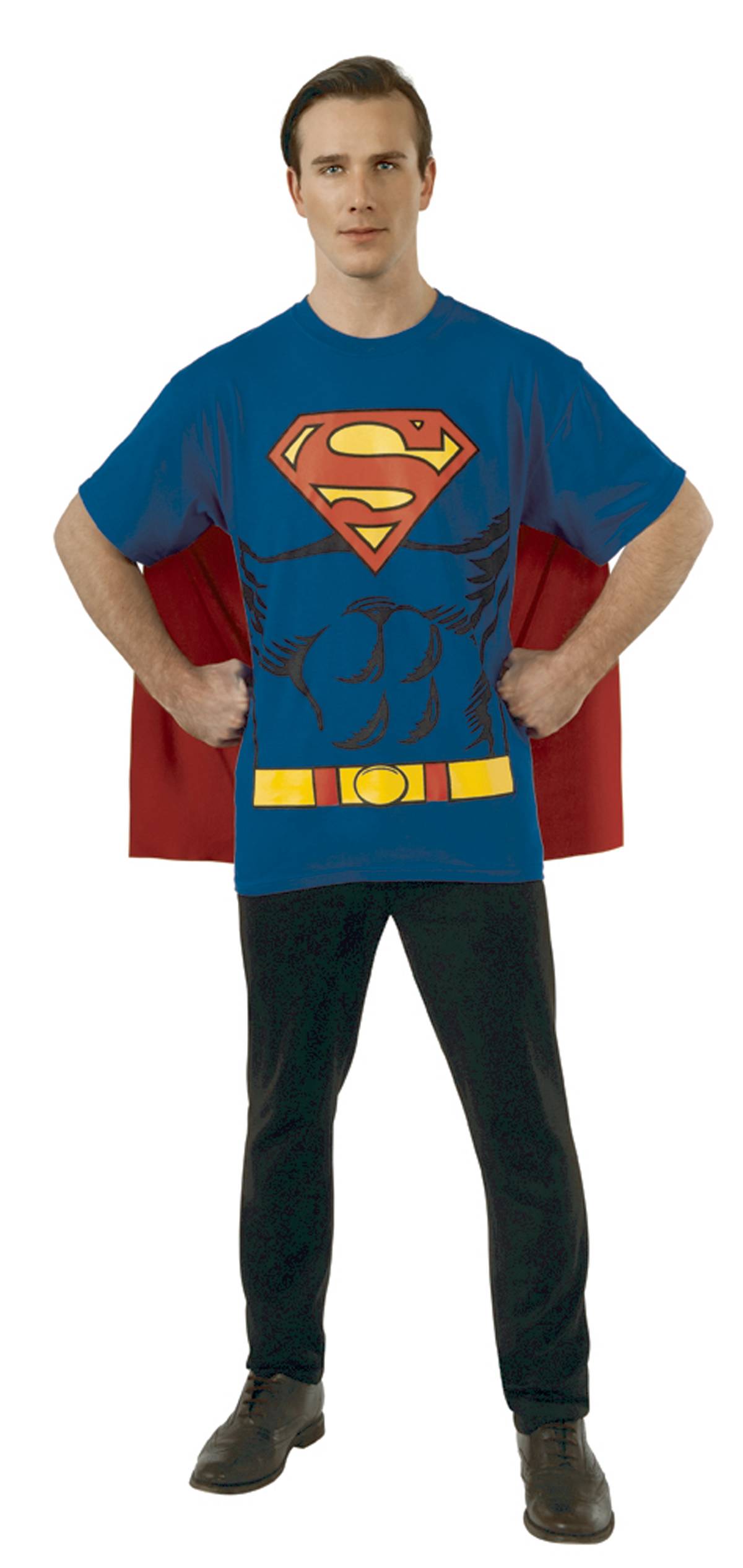 DC Superman T-Shirt W/ Cape Medium
