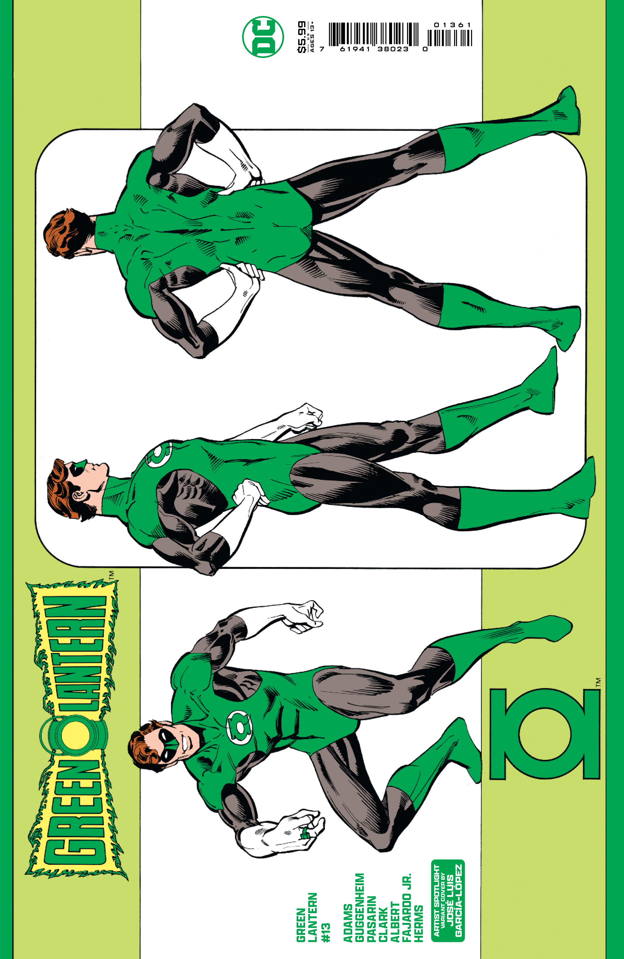 Green Lantern #13 Cover D Jose Luis Garcia-Lopez Artist Spotlight Wraparound Card Stock Variant 