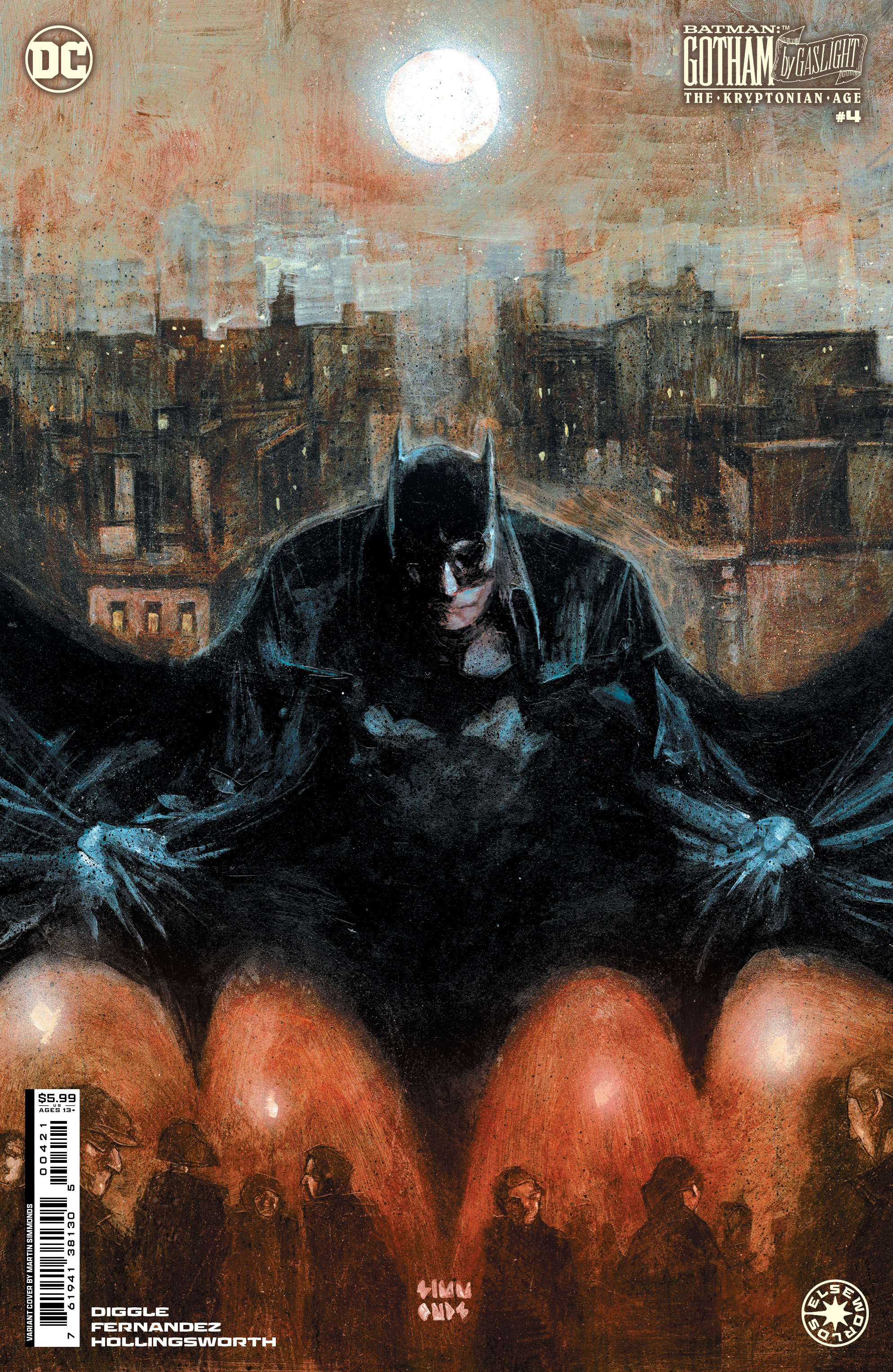 Batman Gotham by Gaslight: The Kryptonian Age #4 (Of 12) Cover B Martin Simmonds Card Stock Variant