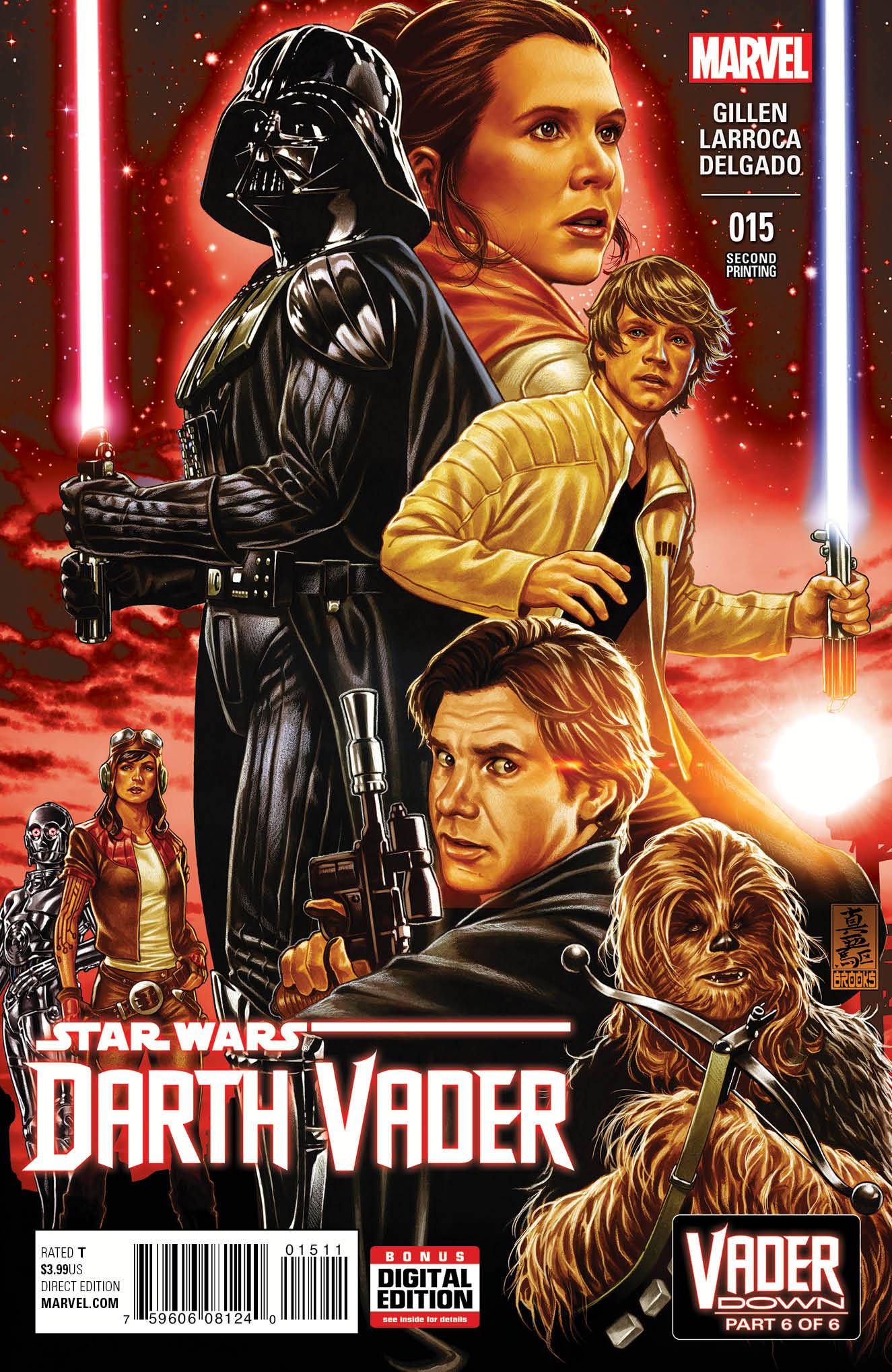 Darth Vader #15 (Brooks 2nd Printing Variant) (2015)