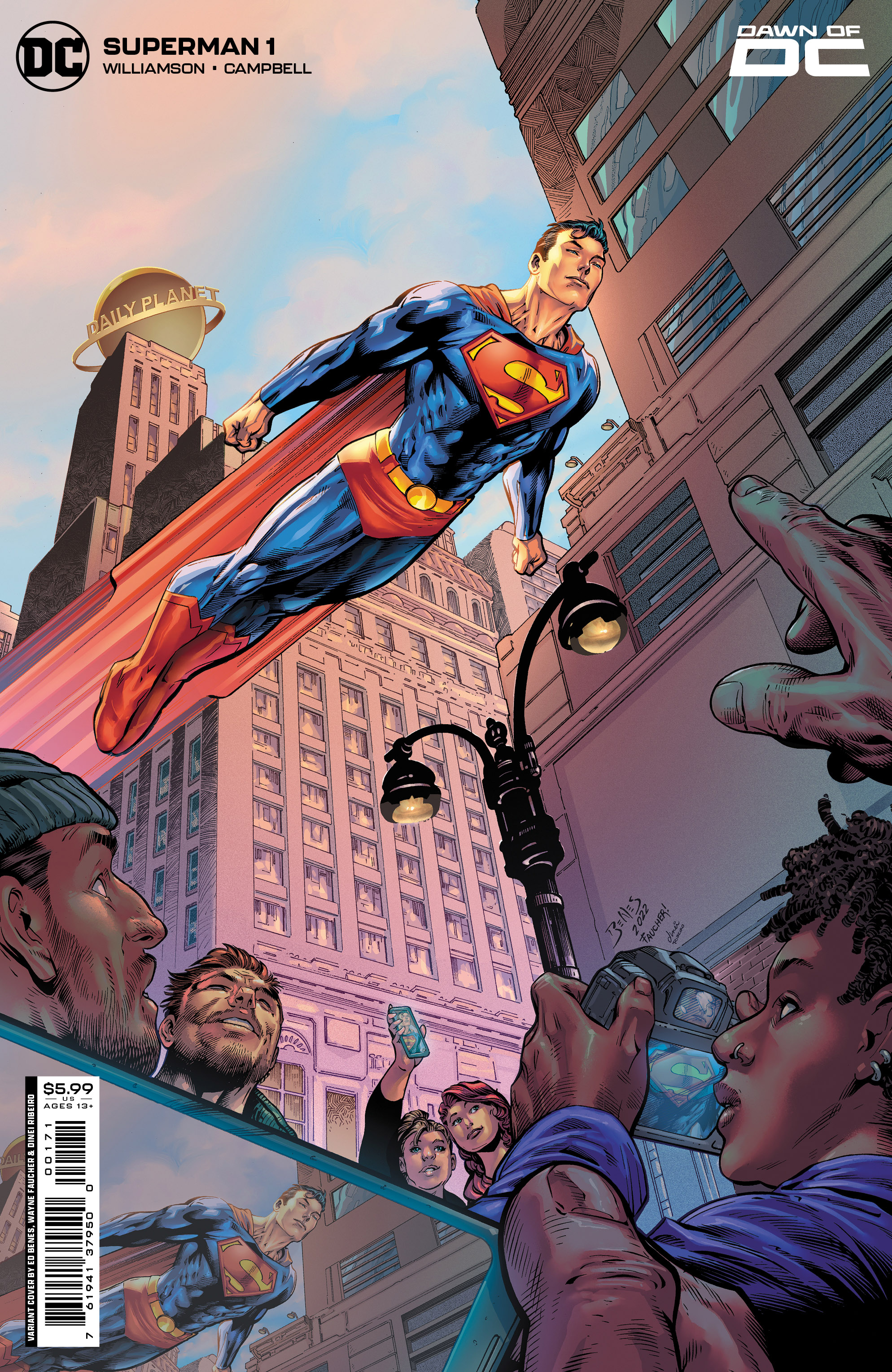 Superman #1 Cover G Ed Benes & Wayne Faucher Card Stock Variant (2023)
