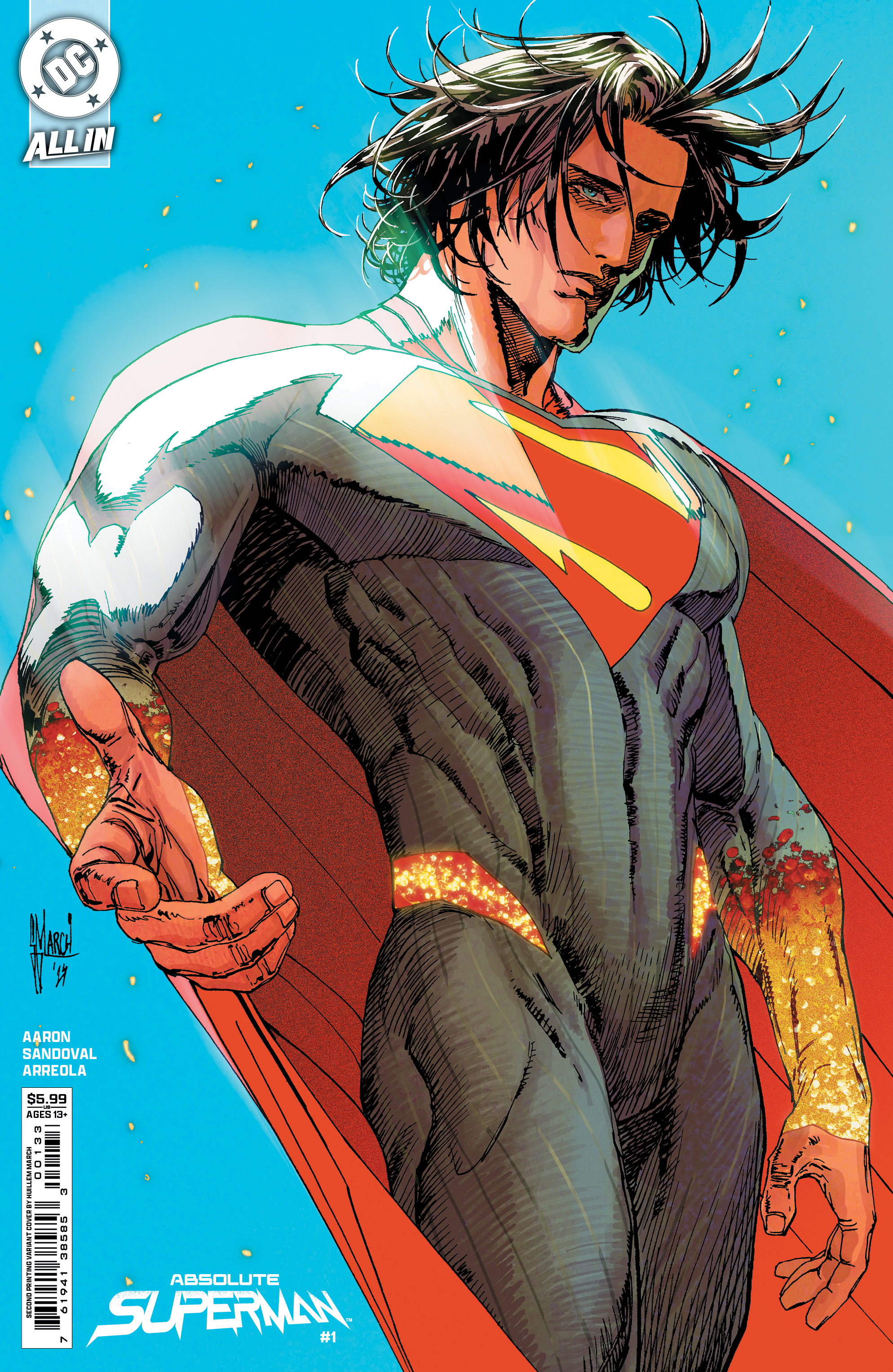 Absolute Superman #1 Second Printing Cover B Guillem March Card Stock Variant