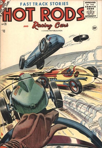 Hot Rods And Racing Cars #28-Good, Name Written On Cover