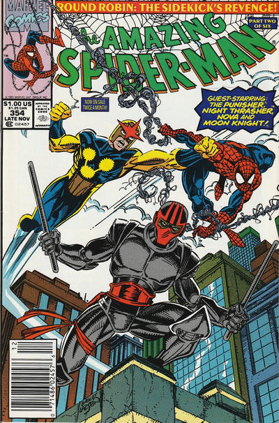 The Amazing Spider-Man #354 [Newsstand]-Fine (5.5 – 7)