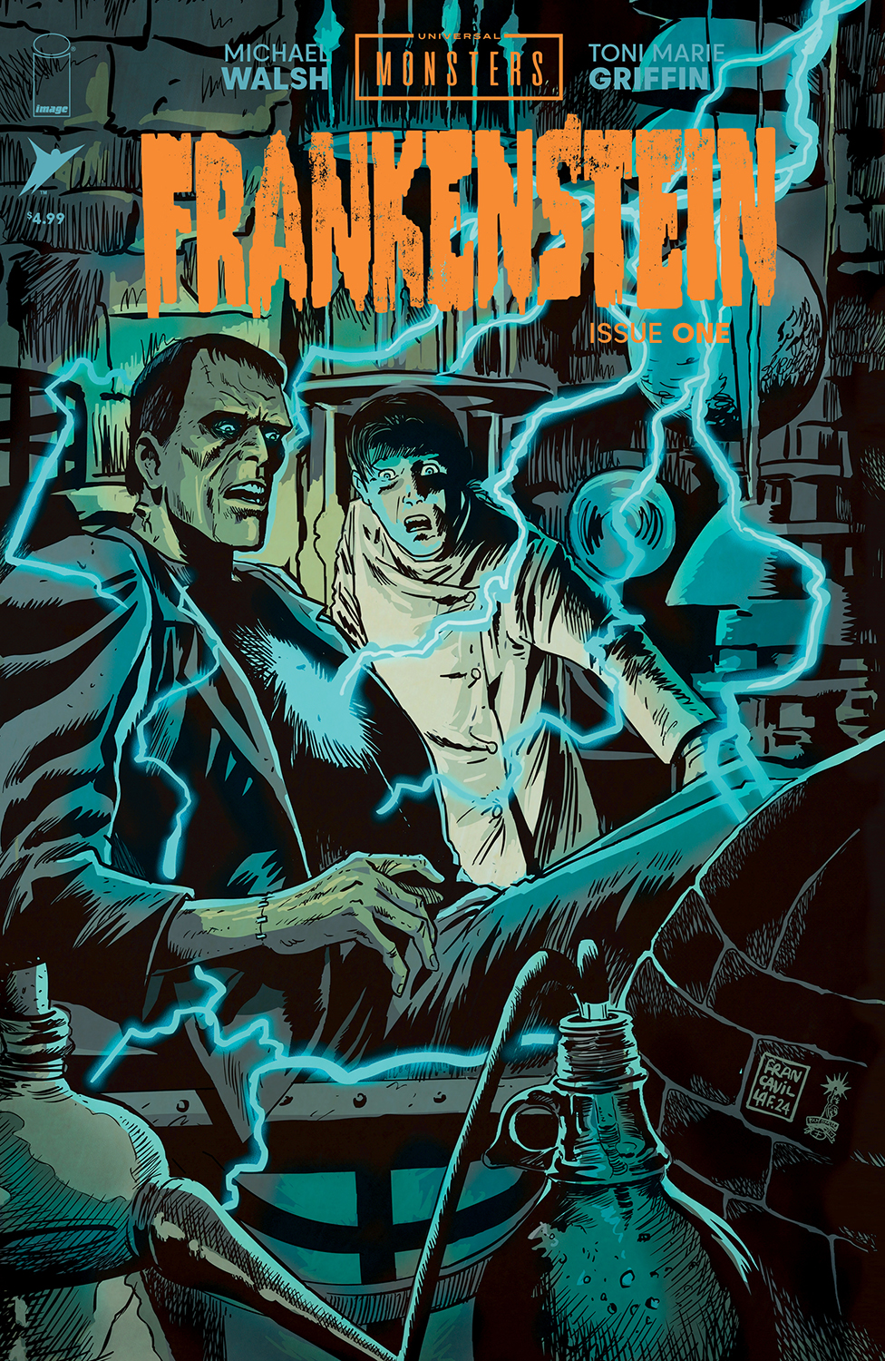 Universal Monsters Frankenstein #1 Cover C 1 for 10 Incentive Francesco Francavilla Connecting Variant (Of 4)