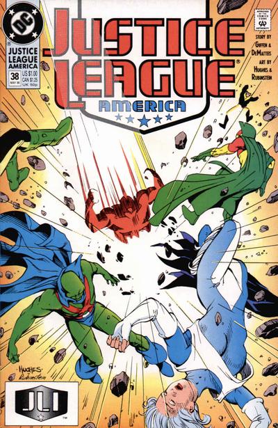 Justice League America #38 (1989)[Direct]-Fine (5.5 – 7)