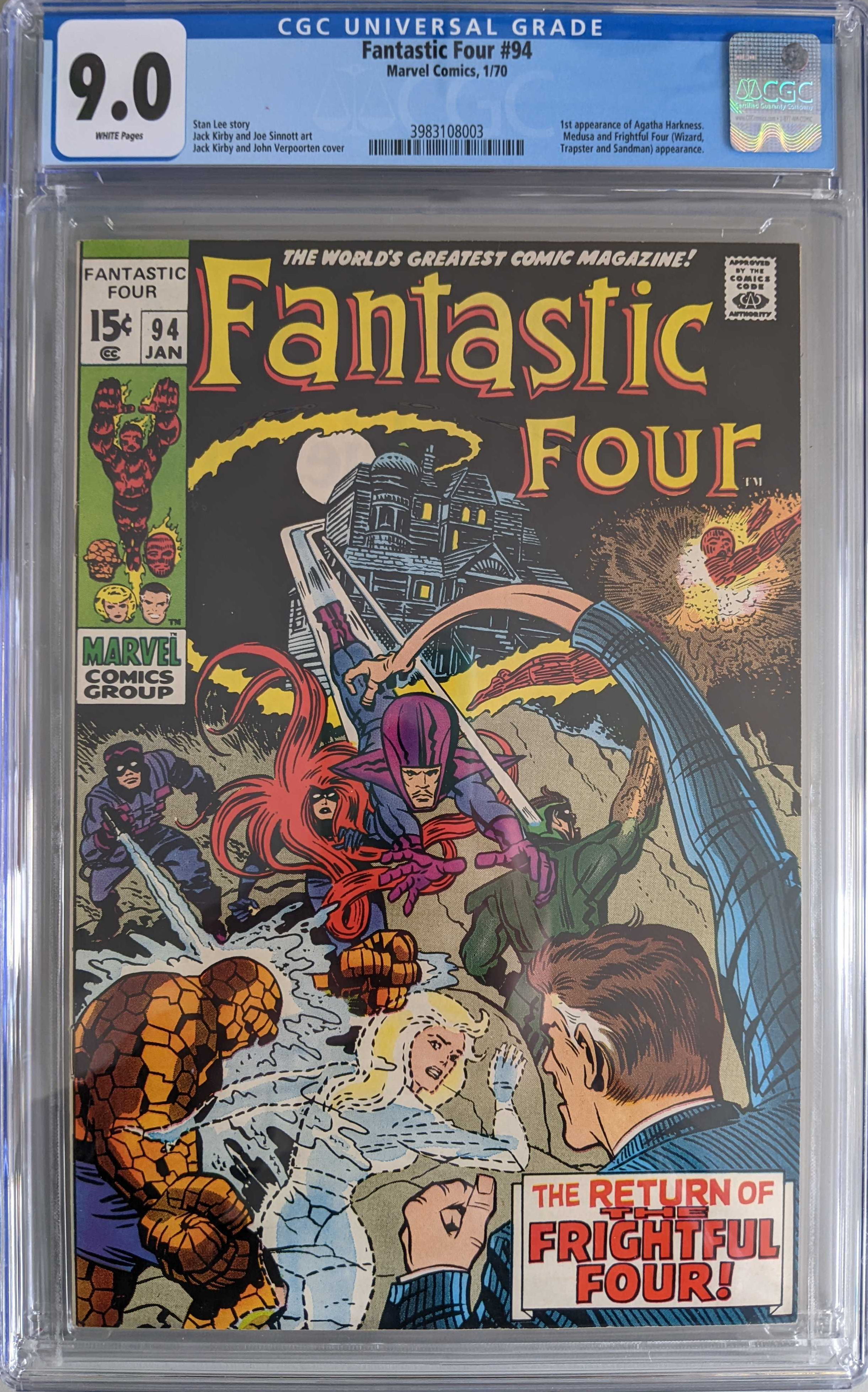 Fantastic Four #94 CGC 9.0