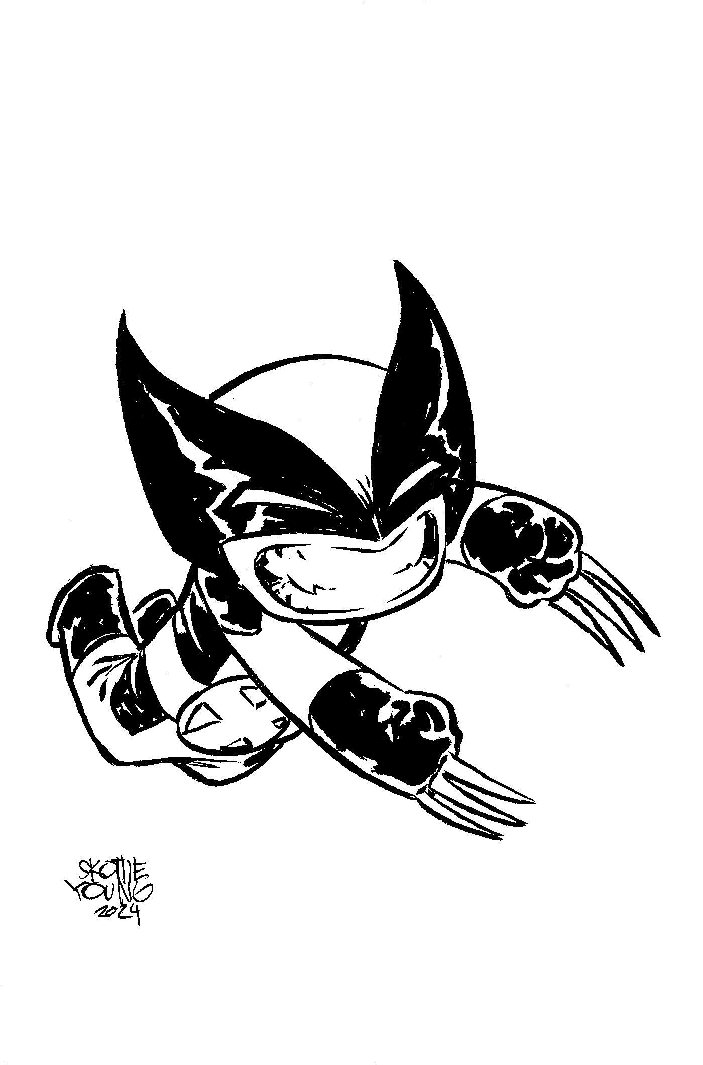 Wolverine: Blood Hunt #1 Skottie Young's Big Marvel Virgin Sketch Variant (Blood Hunt) 1 for 50 Incentive