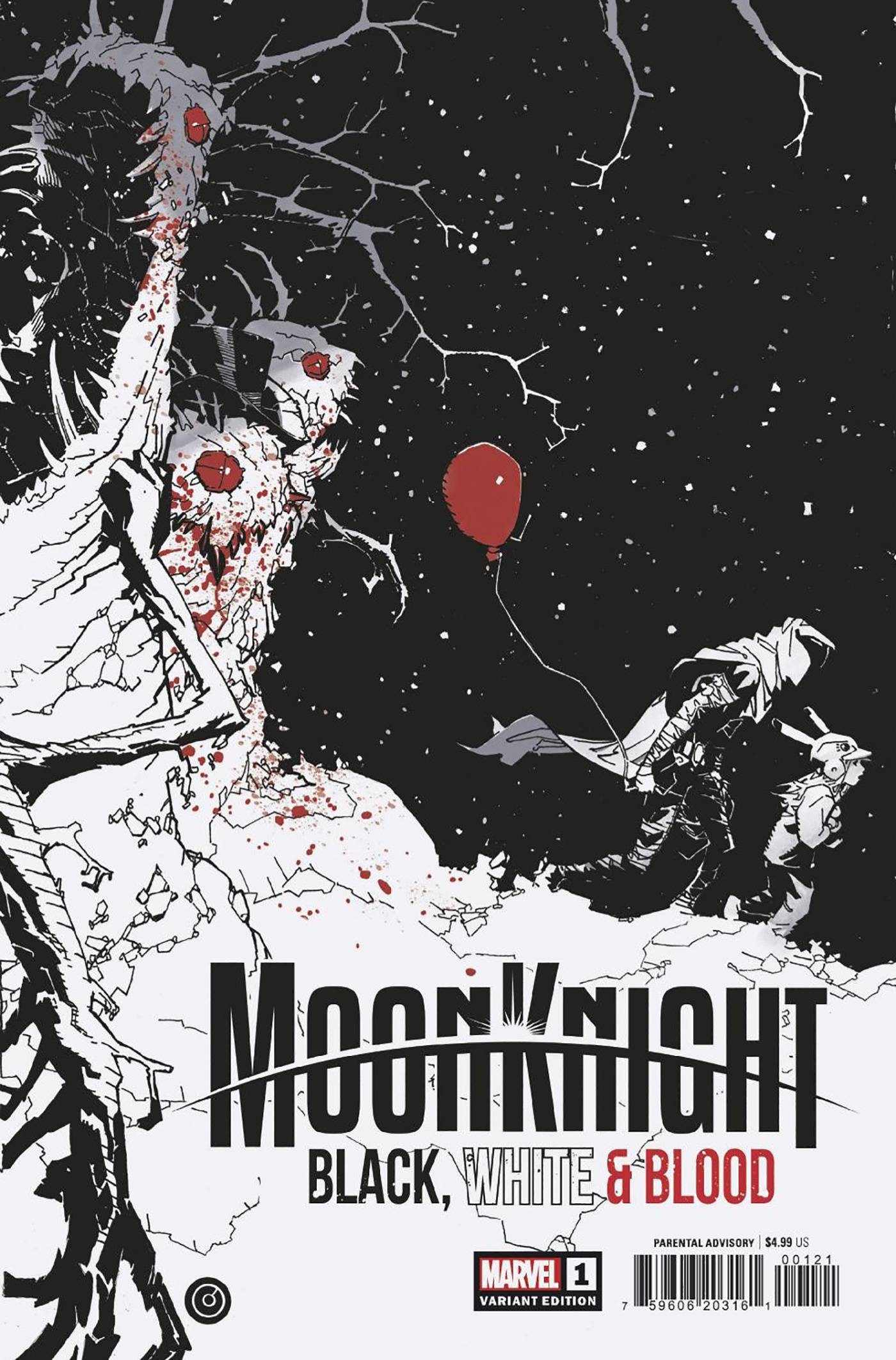 Moon Knight Black White Blood #1 Bachalo Variant (Of 4)