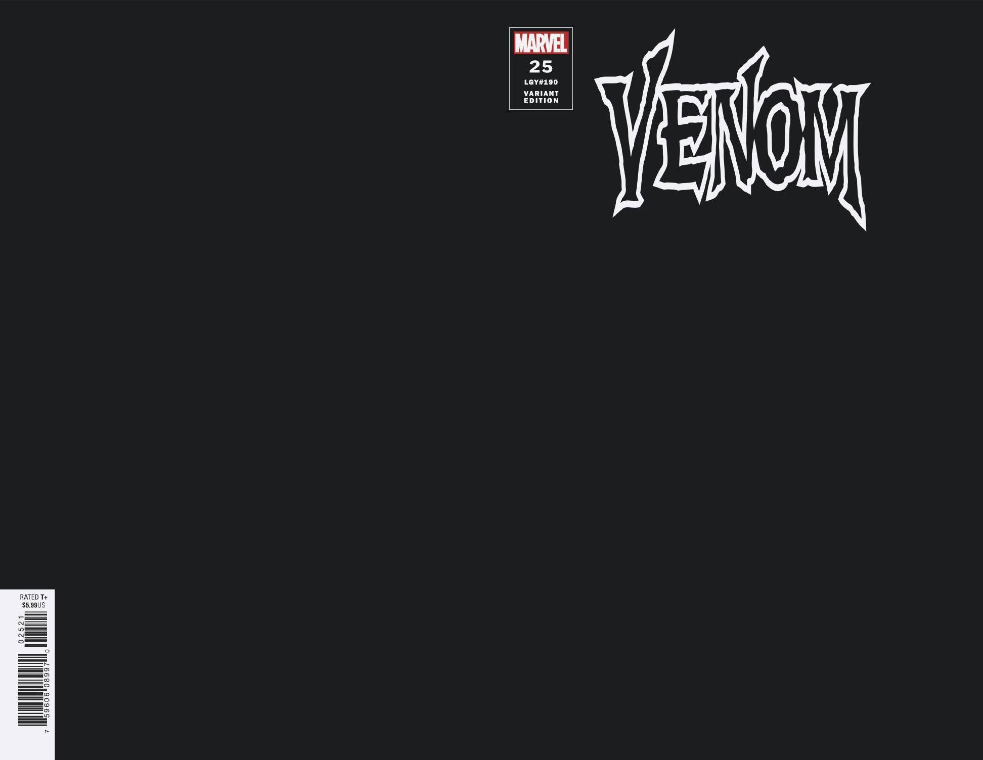 Venom #25 Black Blank Variant (2018)