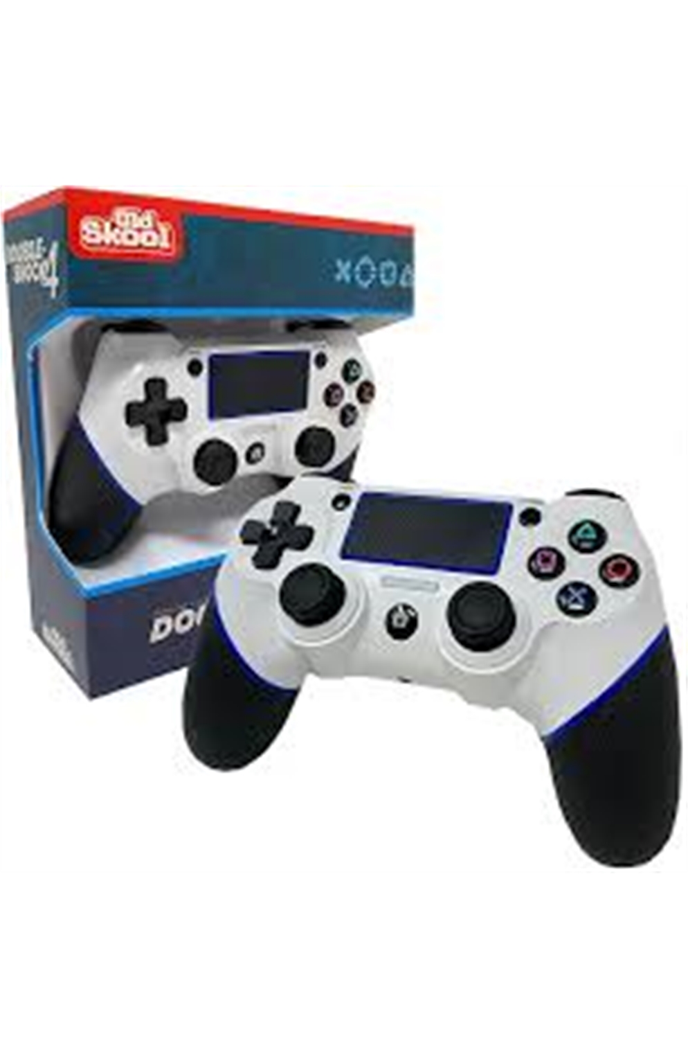 Old Skool Double-Shock 4 Wireless Playstation 4 Controller Artic White