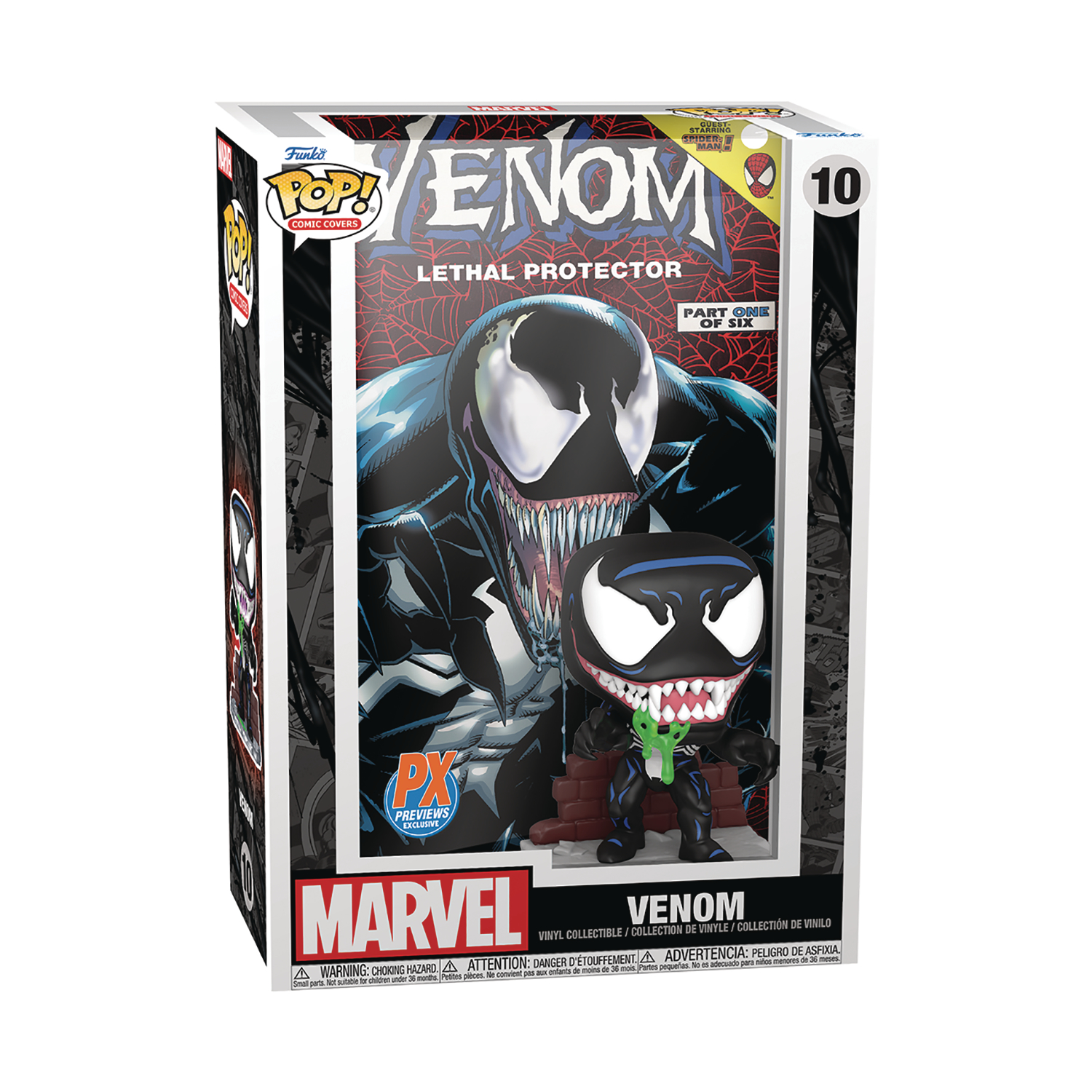 Pop Comic Cover Marvel Venom Lethal Protector V1 Px Vinyl Figure