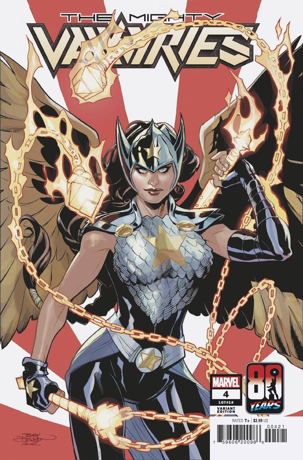 Mighty Valkyries #4 Dodson Captain America 80th Variant (Of 5)