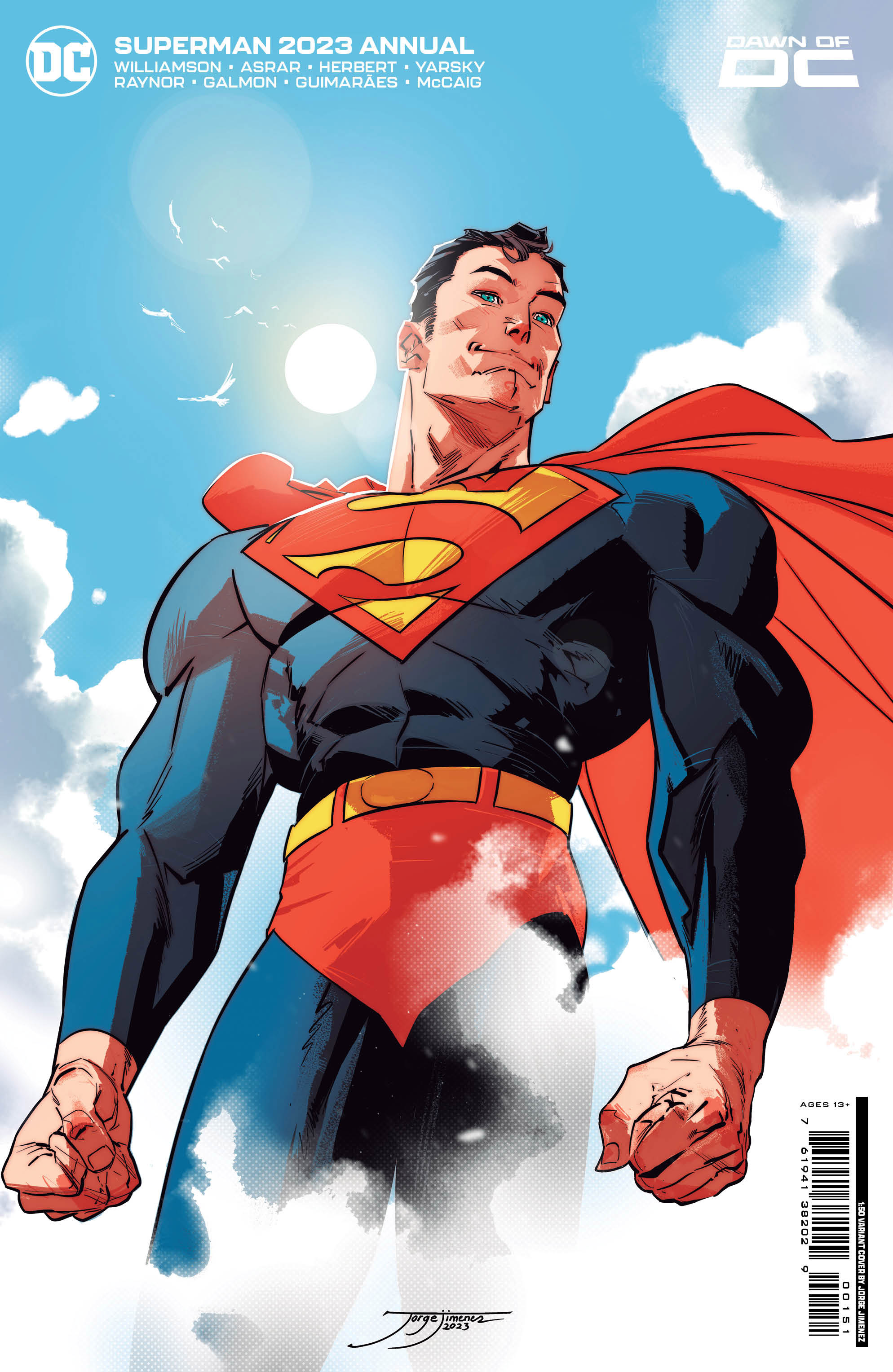 Superman 2023 Annual #1 (One Shot) Cover E 1 for 50 Incentive Jorge Jimenez Card Stock Variant
