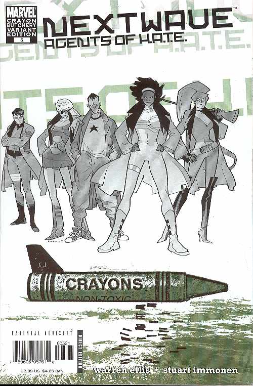 Nextwave Agents of Hate #5 Coloring Comic Variant (2006)