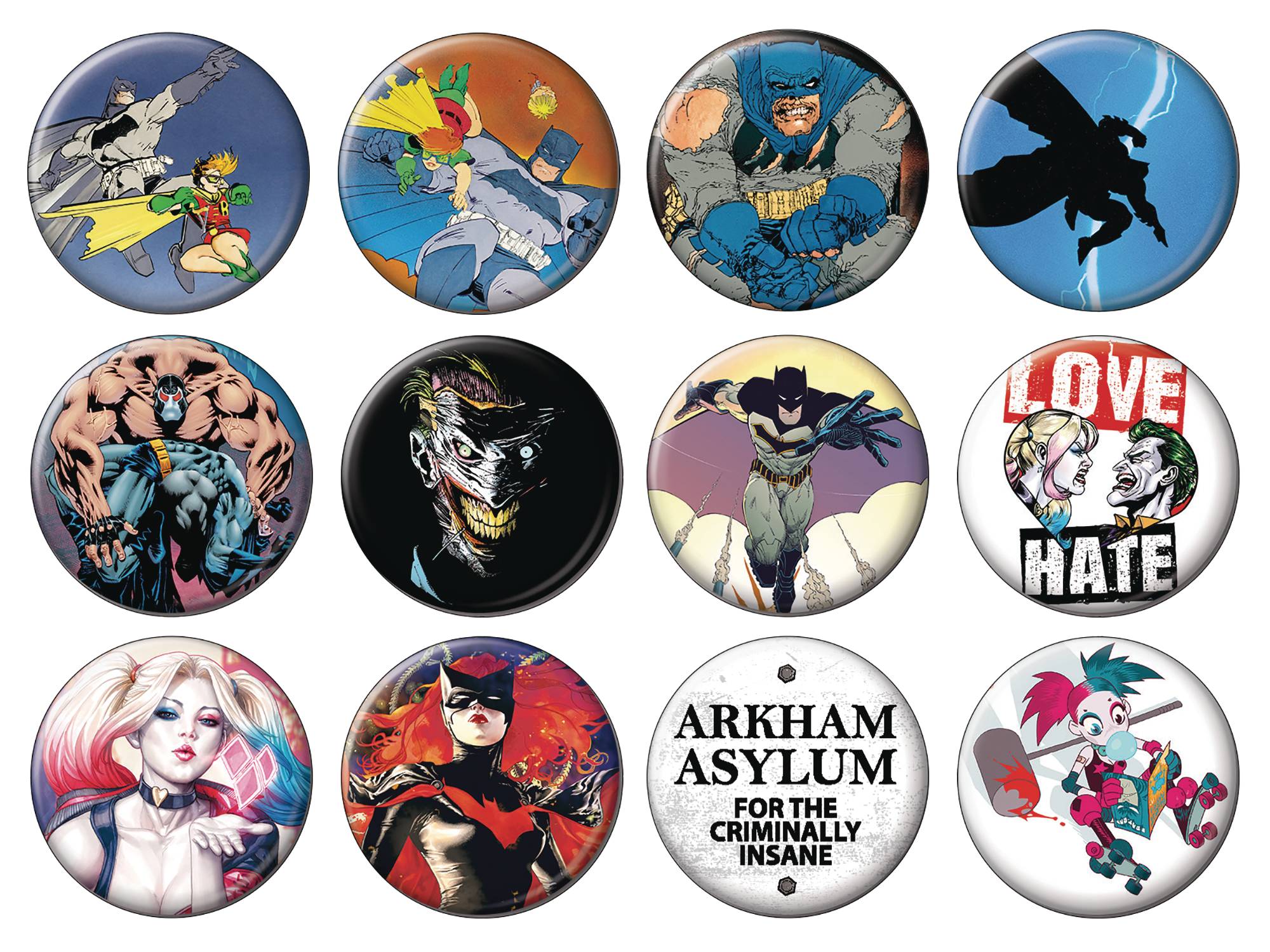 DC Heroes Batman 144 Piece Button Assortment Display