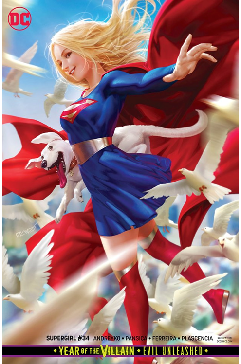 Supergirl #34 Card Stock Variant Edition Year of the Villain Evil Unleashed (2016)