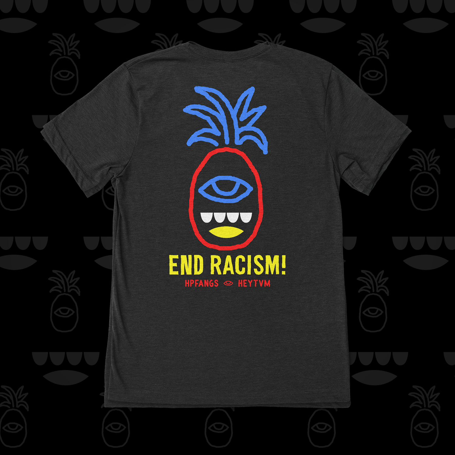 Hey Tvm / Hp Fangs End Racism Tee - Large
