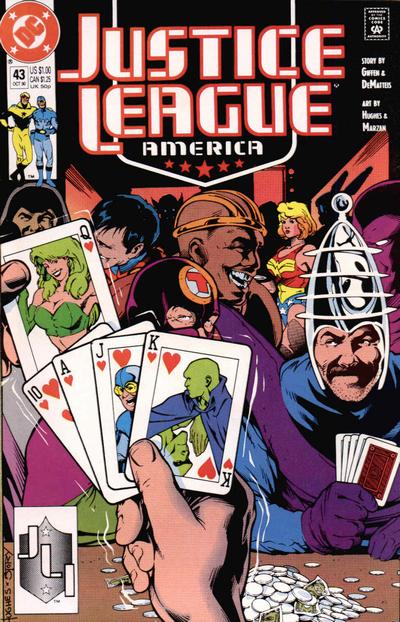 Justice League America #43 [Direct]-Very Good (3.5 – 5) (1989)