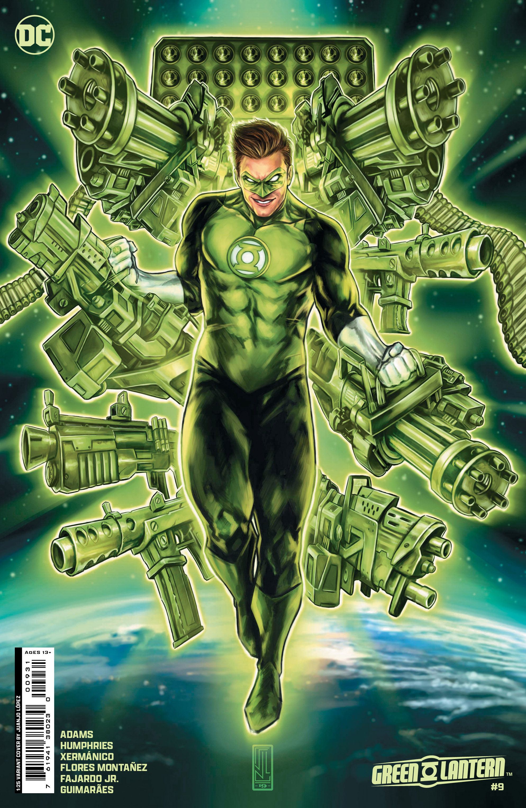 Green Lantern #9 Cover D 1 for 25 Incentive Juanjo Lopez Card Stock Variant