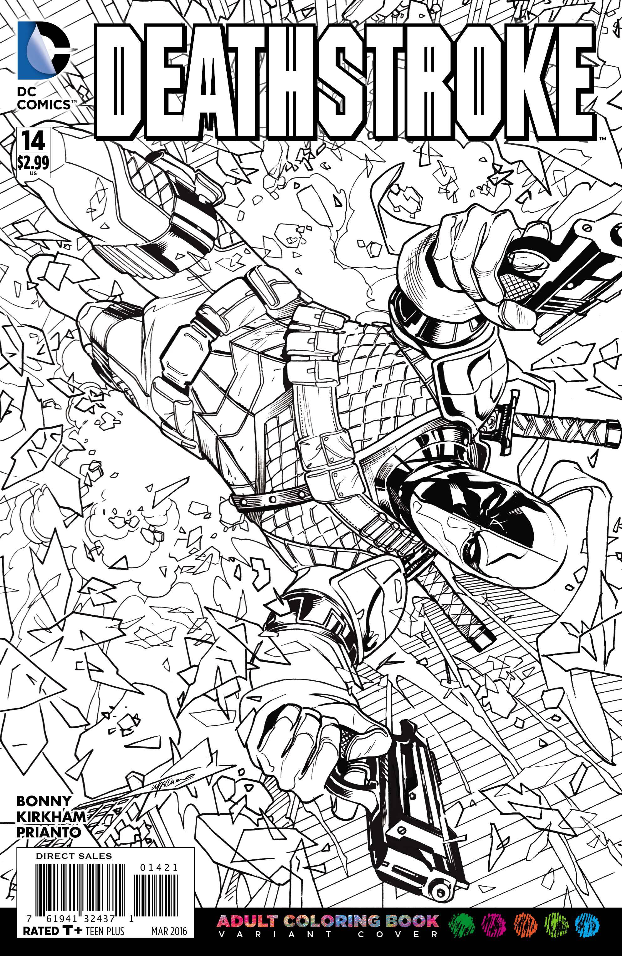 Deathstroke #14 Adult Coloring Book Variant Edition