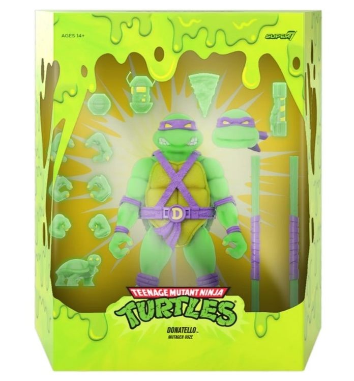 Teenage Mutant Ninja Turtles Ultimates Donatello Mutagen Ooze Glow In The Dark Action Figure