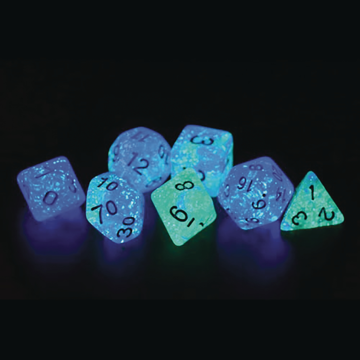 Sirius Dice Frosted Glowworm Dice Set (7)