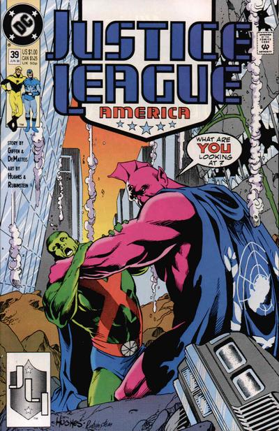 Justice League America #39 (1989)[Direct]-Fine (5.5 – 7)