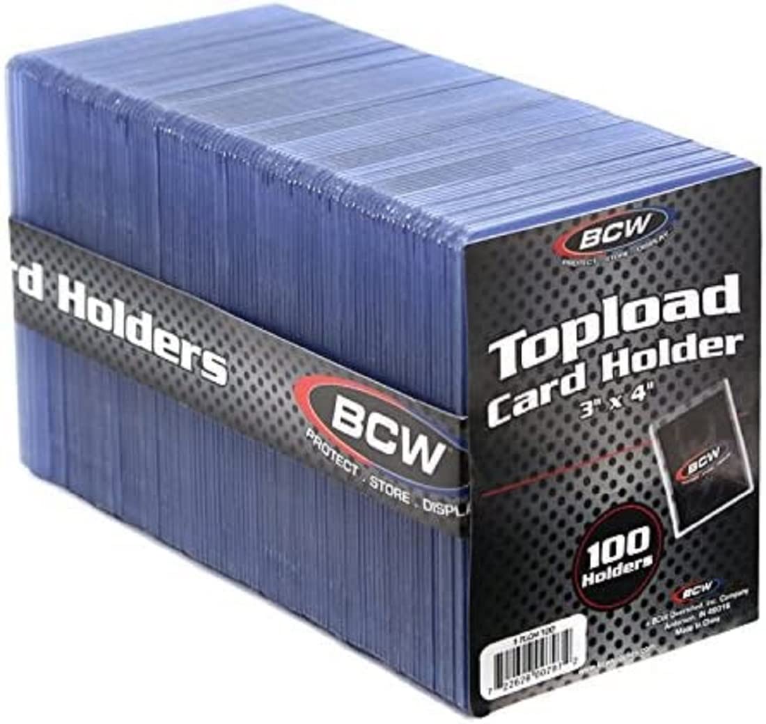 BCW Trading Card Topload Holder 3X4 (100 Count Pack)