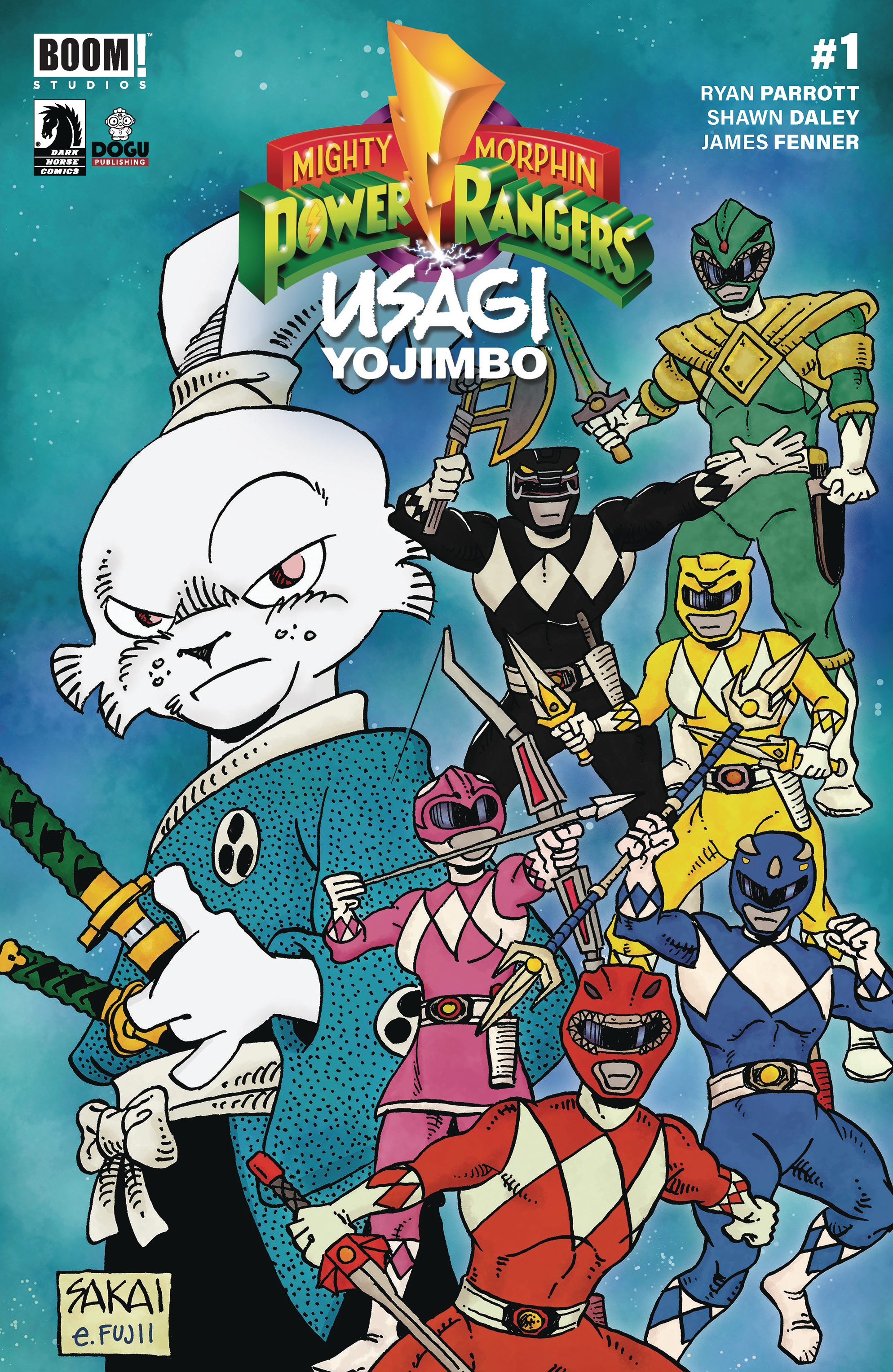 Mighty Morphin Power Rangers Usagi Yojimbo #1 Cover B Sakai