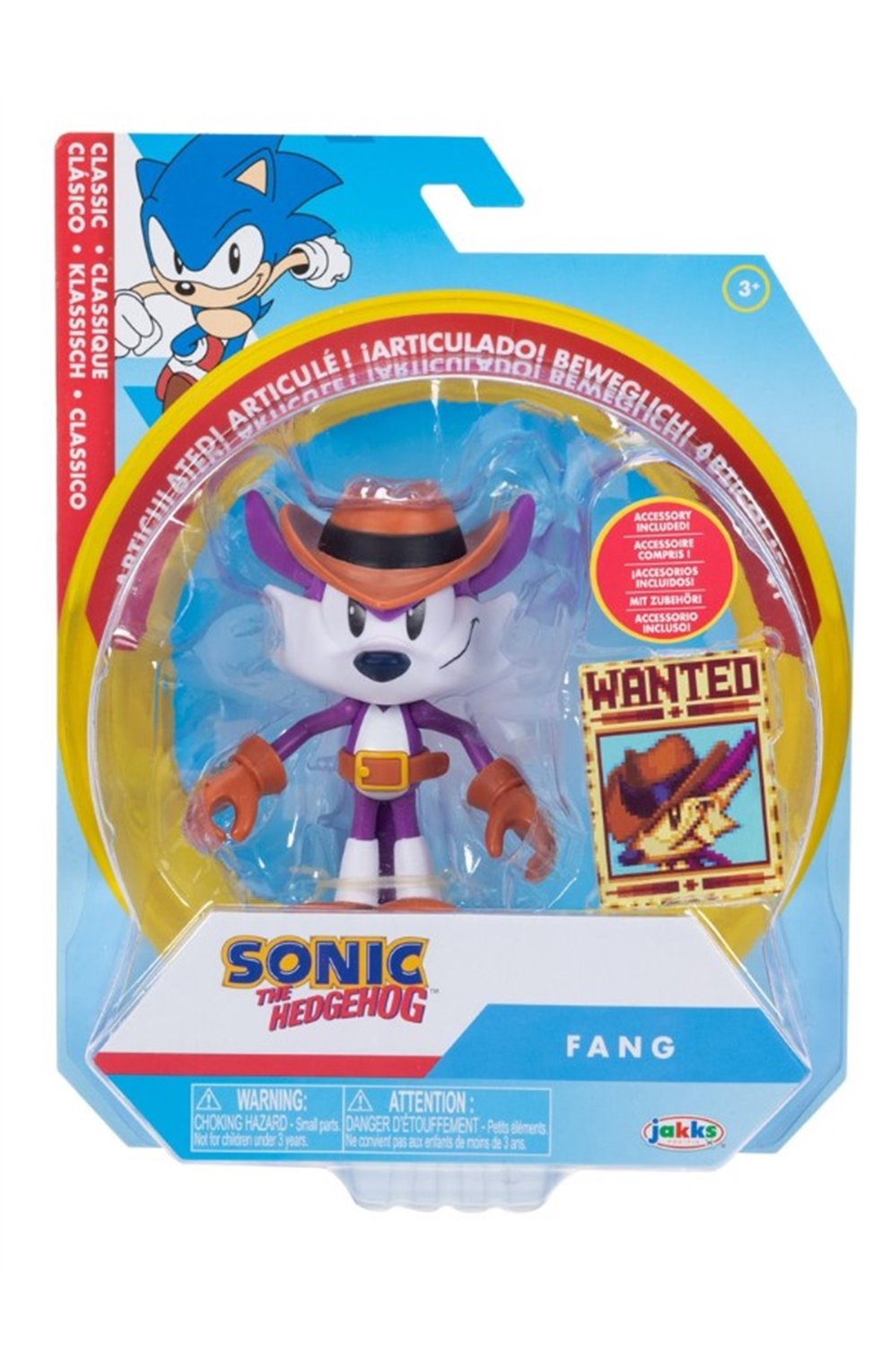 Sonic The Hedgehog Wave 19 Fang With Poster 4-Inch Action Figure