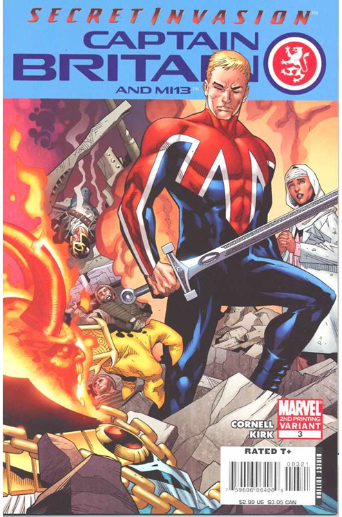 Captain Britain and MI 13 #3 2nd Printing