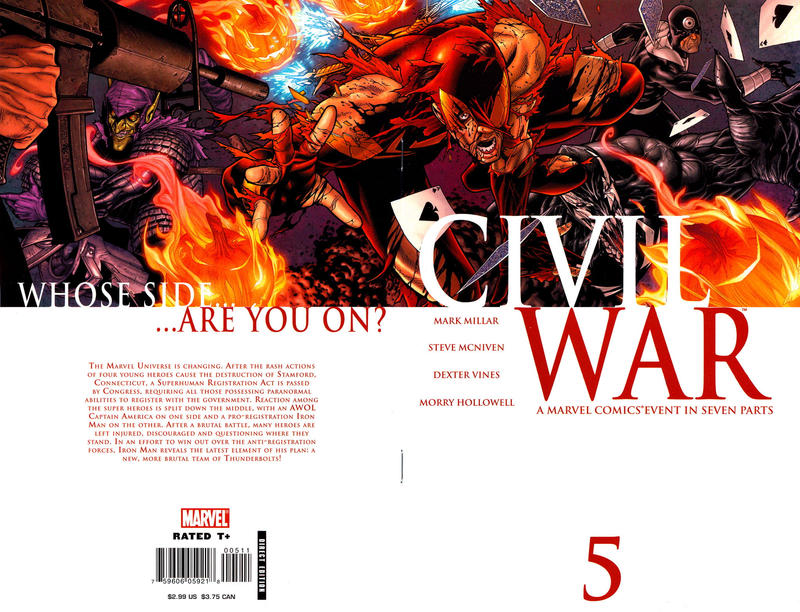 Civil War #5 [Standard Cover]-Near Mint (9.2 - 9.8) Death of Jack O' Lantern, Berkhart