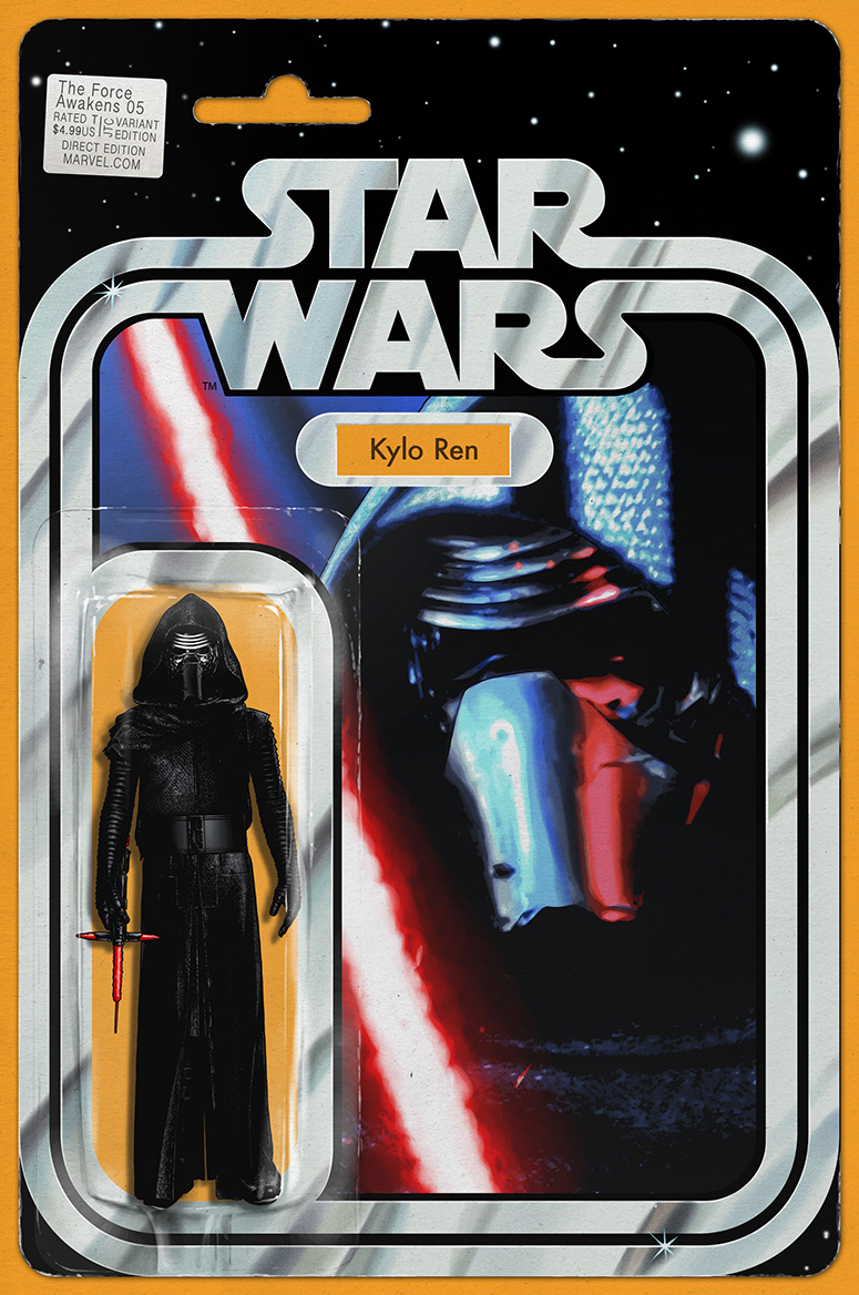 Star Wars The Force Awakens Adaptation (2016 Marvel) 5 Jtc Kylo Ren Action Figure Cover Exclusive