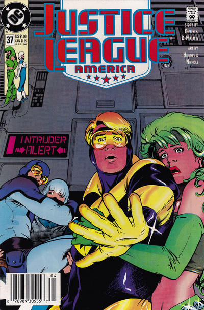 Justice League America #37 (1989) [Newsstand]-Fine (5.5 – 7)