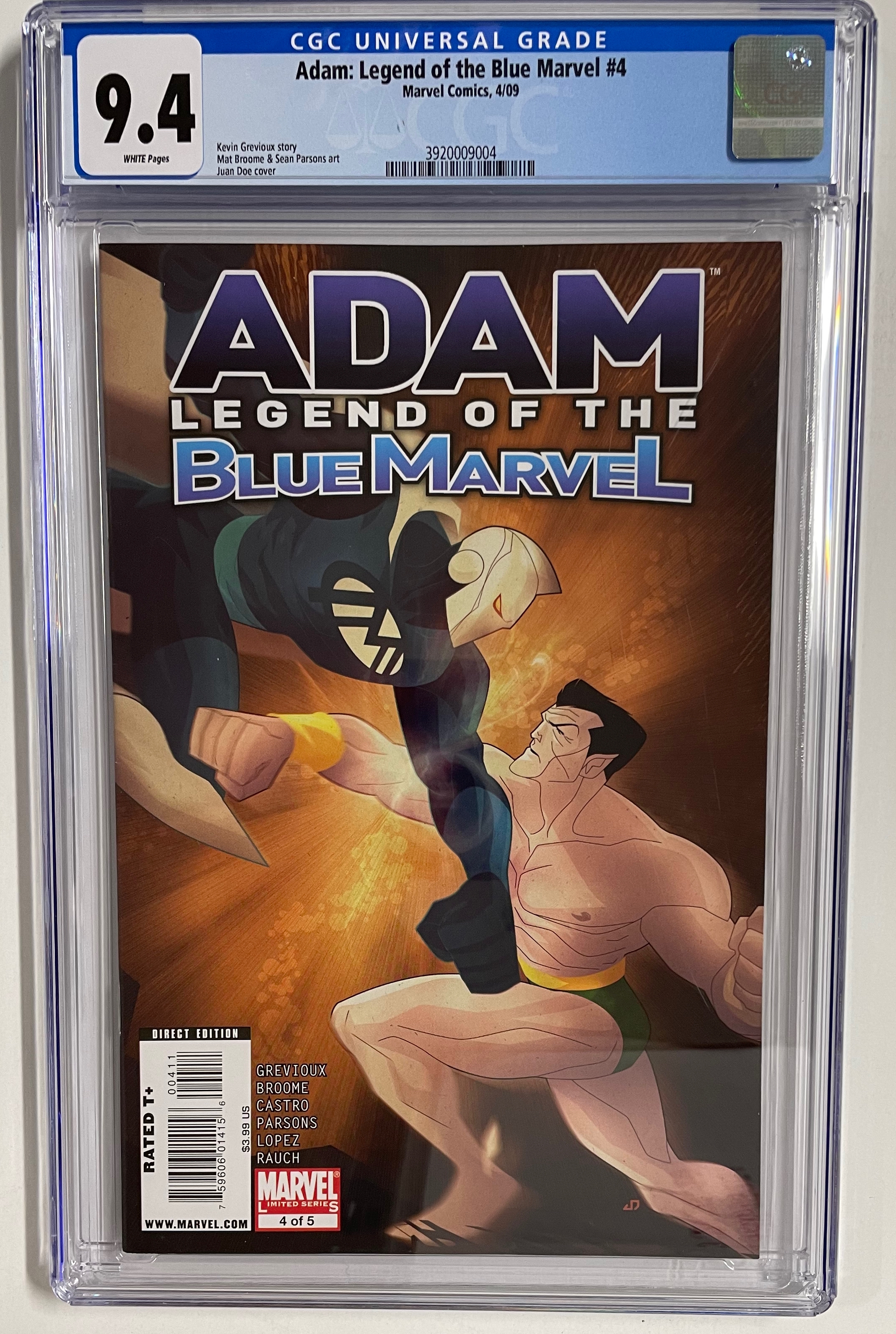 Adam: Legend of The Blue Marvel #4 CGC 9.4