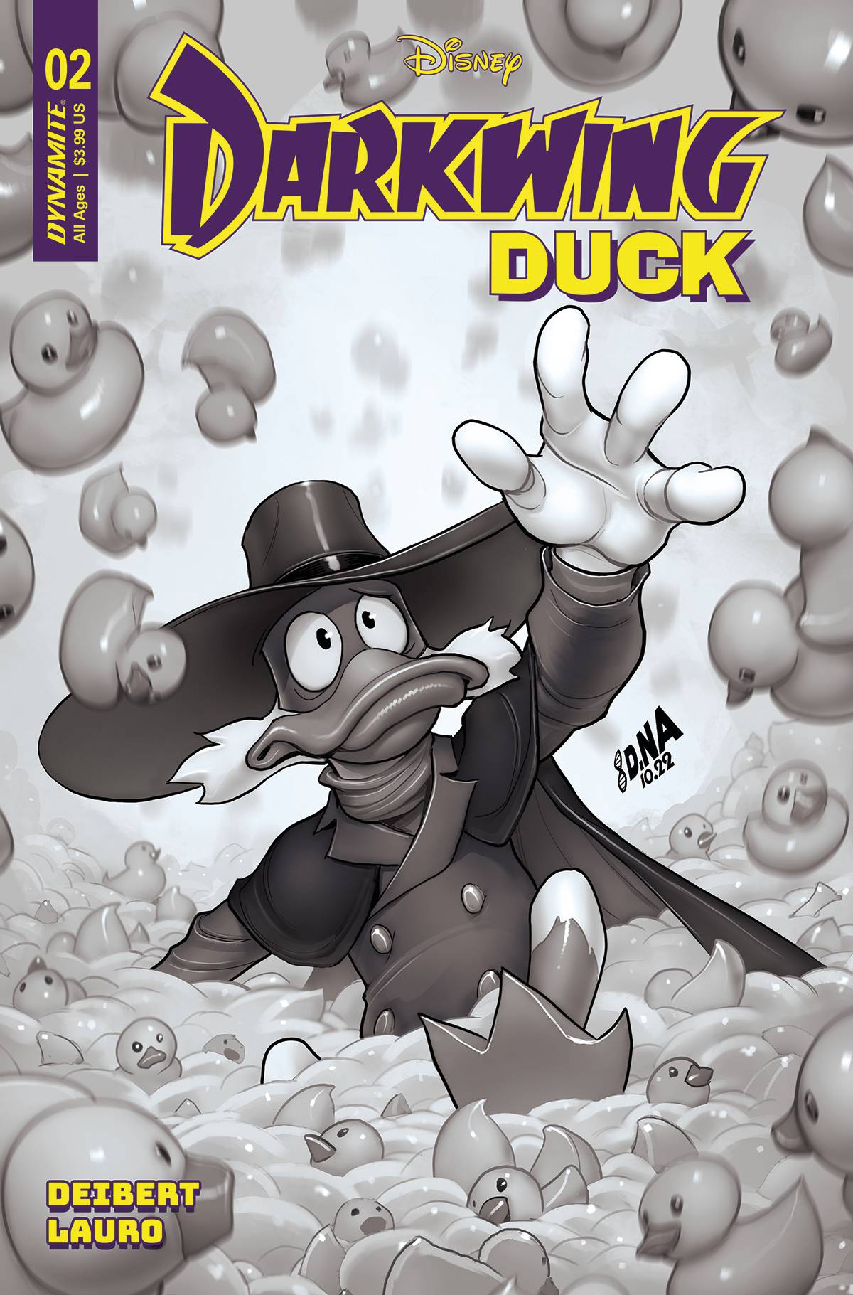 Darkwing Duck #2 Cover I 1 for 15 Incentive Nakayama Black & White