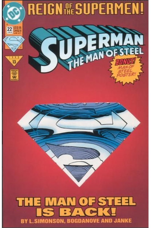 Superman: The Man of Steel #22 Collector's Edition -Fine (5.5 – 7)