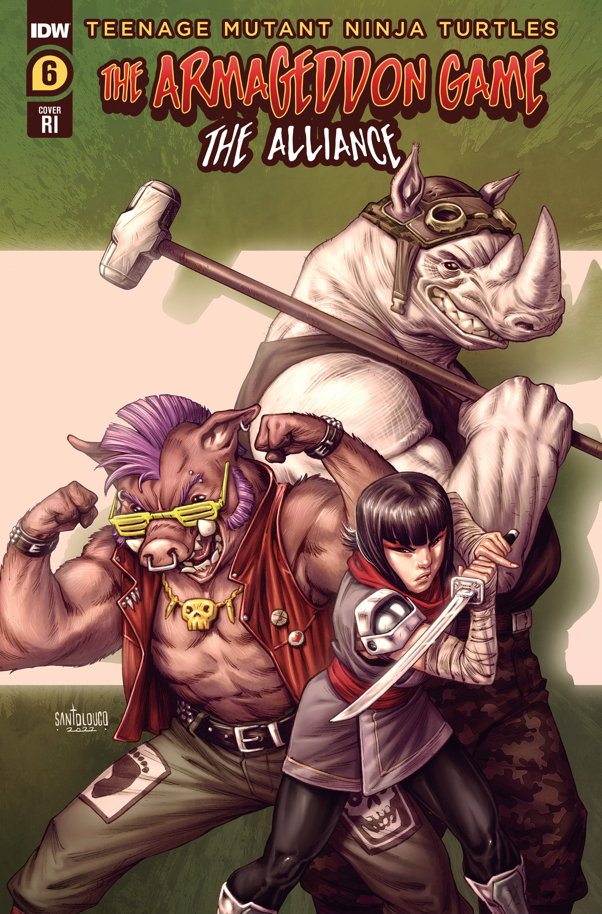 Teenage Mutant Ninja Turtles Armageddon Game Alliance #6 Cover C 10 Copy Santolouco